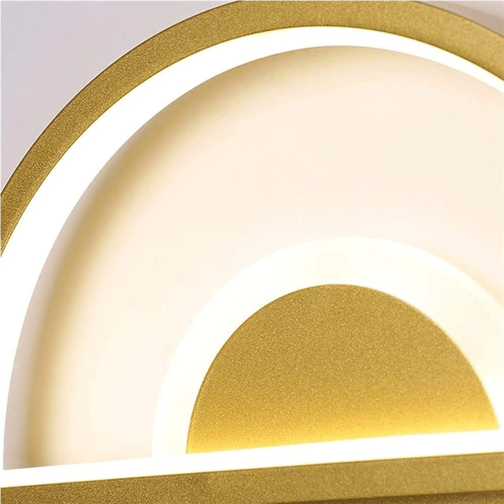 Aplica de perete cu LED, Stylish Minimalist, 34W, auriu, cu trei tipuri de lumina