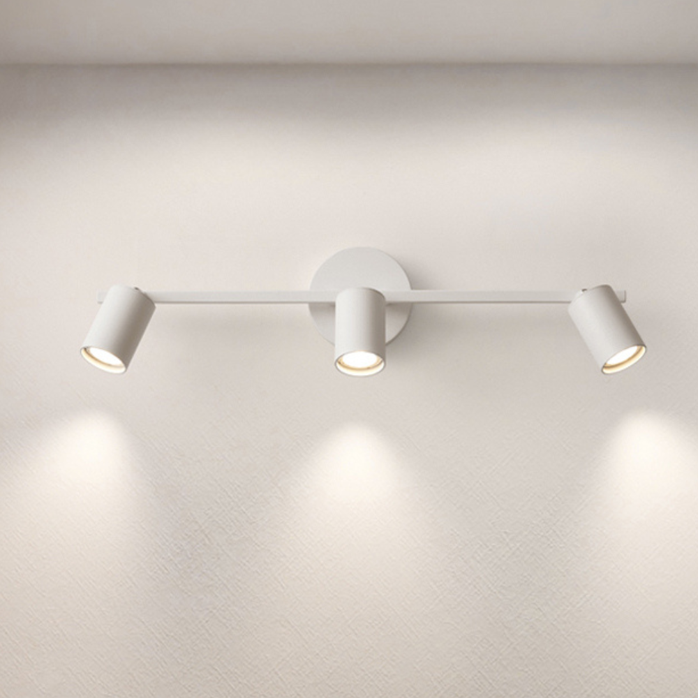 Aplica de perete cu LED, Modern Simplicity, cu 3 becuri, 30W, bec GU10, alb