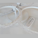 Lustra LED Dazzle Rings, cu telecomanda, 156W, alb, cu trei tipuri de lumina