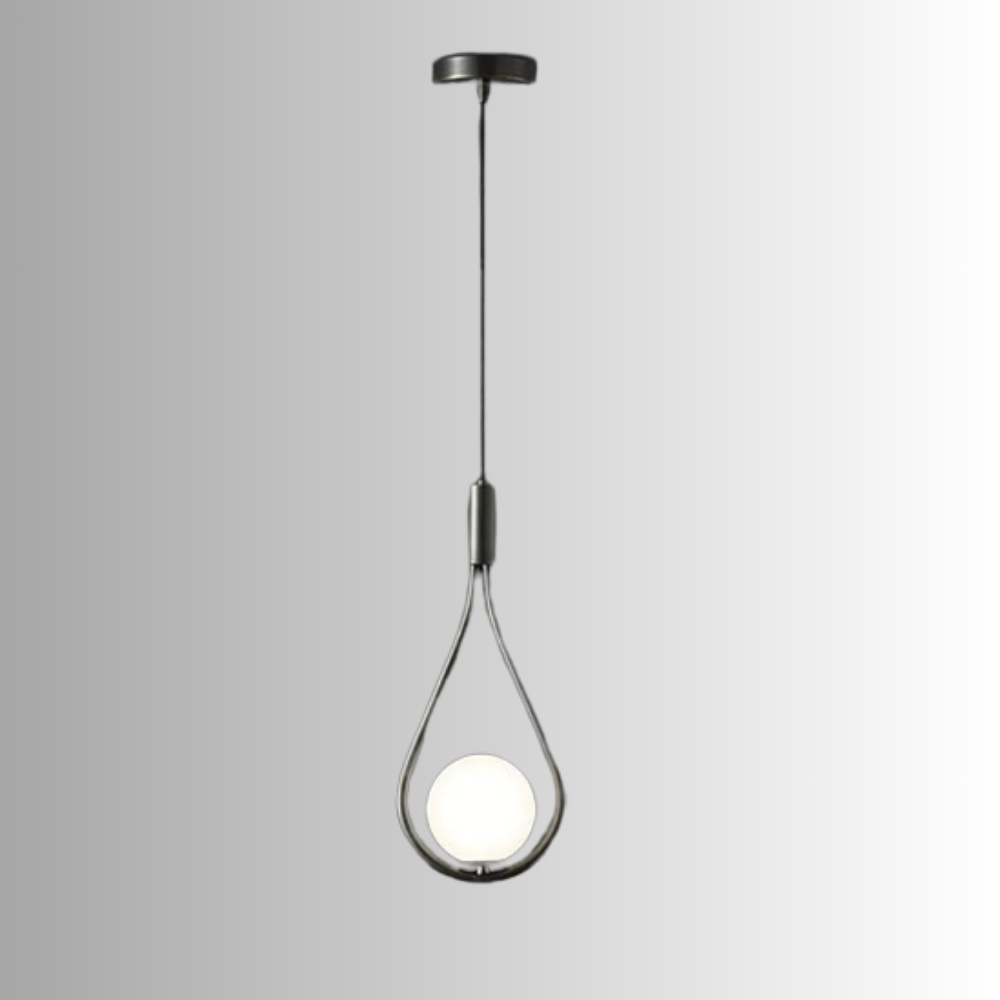 Lustra pe cablu Dazzle Globe, stil minimalist, 1 glob, negru, E14