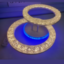 Lustra LED Circle Dazzle, cu telecomanda, 72W, argintiu, cu trei tipuri de lumina