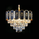 Candelabru Crystal Radiance 600, iluminat modern, E14, negru cu auriu