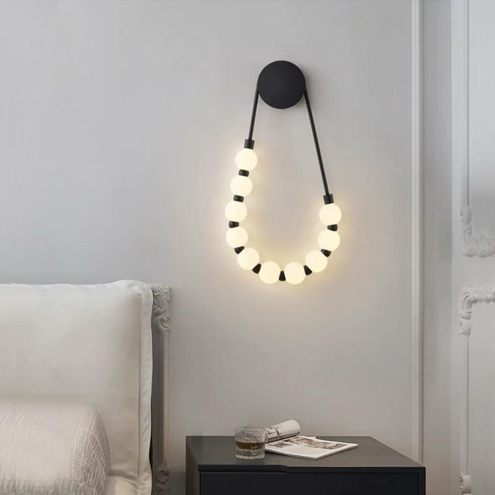 Aplica de perete cu LED Starlight Glow, 20W, stil minimalist, negru
