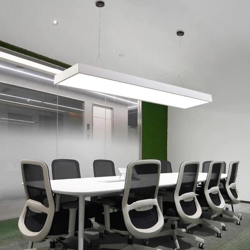 Lustra LED Moderna Lights Office, 60W 4800Lm, Alba, 6000K Lumina Rece