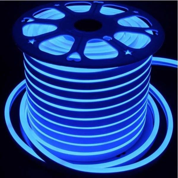 Banda LED Neon Flex 1M, Lumina Albastra, IP65