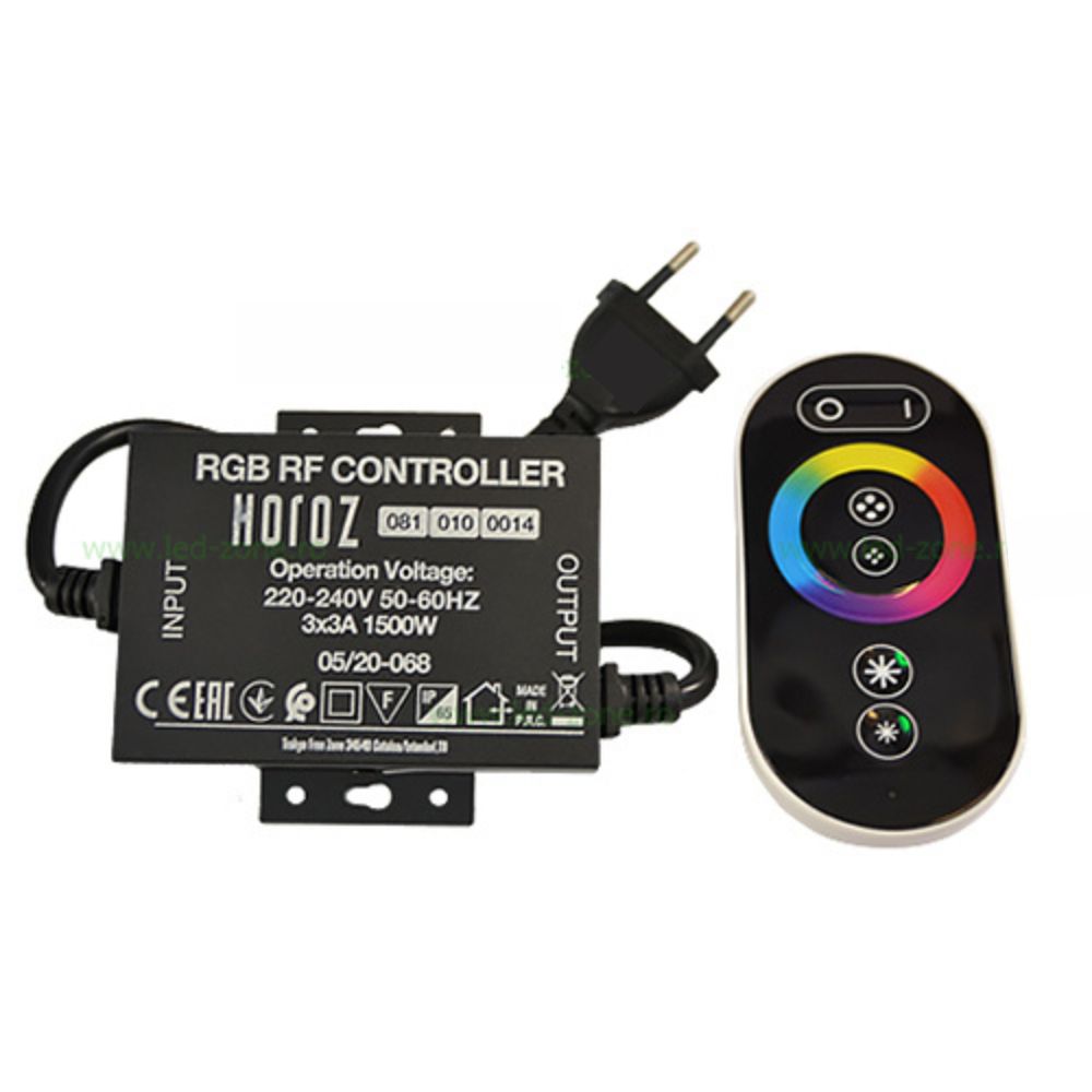 Adaptor cu Telecomanda Touch Neon Flex RGB 1500W 3x1A 10mm RF2 IP65
