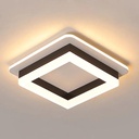 Plafoniera LED patrata cu 3 moduri de iluminare, 41W 2870Lm Neagra