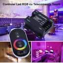 Dimmer Banda LED RGB Touch 12-24V cu telecomanda