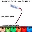Mini Controler Banda LED RGB cu fire