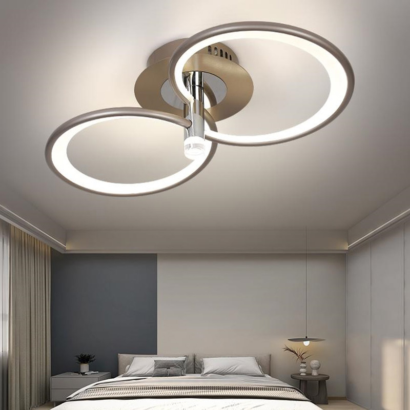 Lustra LED Circle Concept 2, cu telecomanda, 58W, 3000lm, gri, cu 3 moduri de iluminare