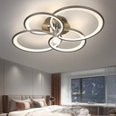 Lustra LED Circle Concept 4, cu telecomanda, 136W, 8500lm, gri, cu 3 moduri de iluminare