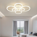 Lustra LED Circle Design, cu telecomanda, 160W, alb, cu 3 moduri de iluminare