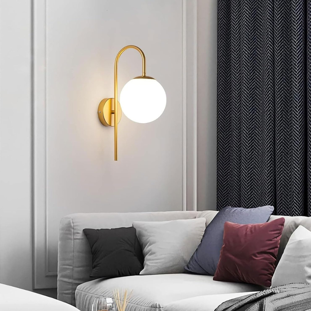 Aplica de perete Golden Vibe, stil minimalist, E27, max60W, auriu